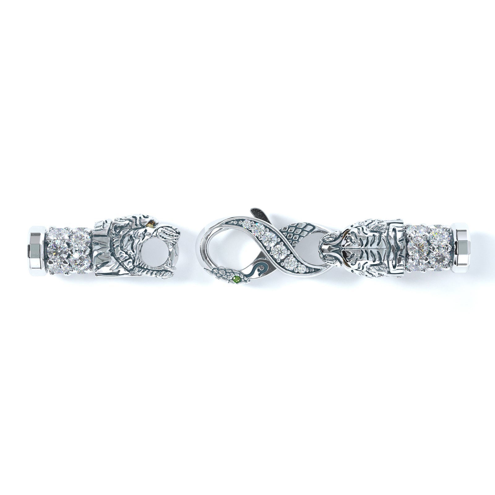 5mm Tiger King's Clasp, Platinum