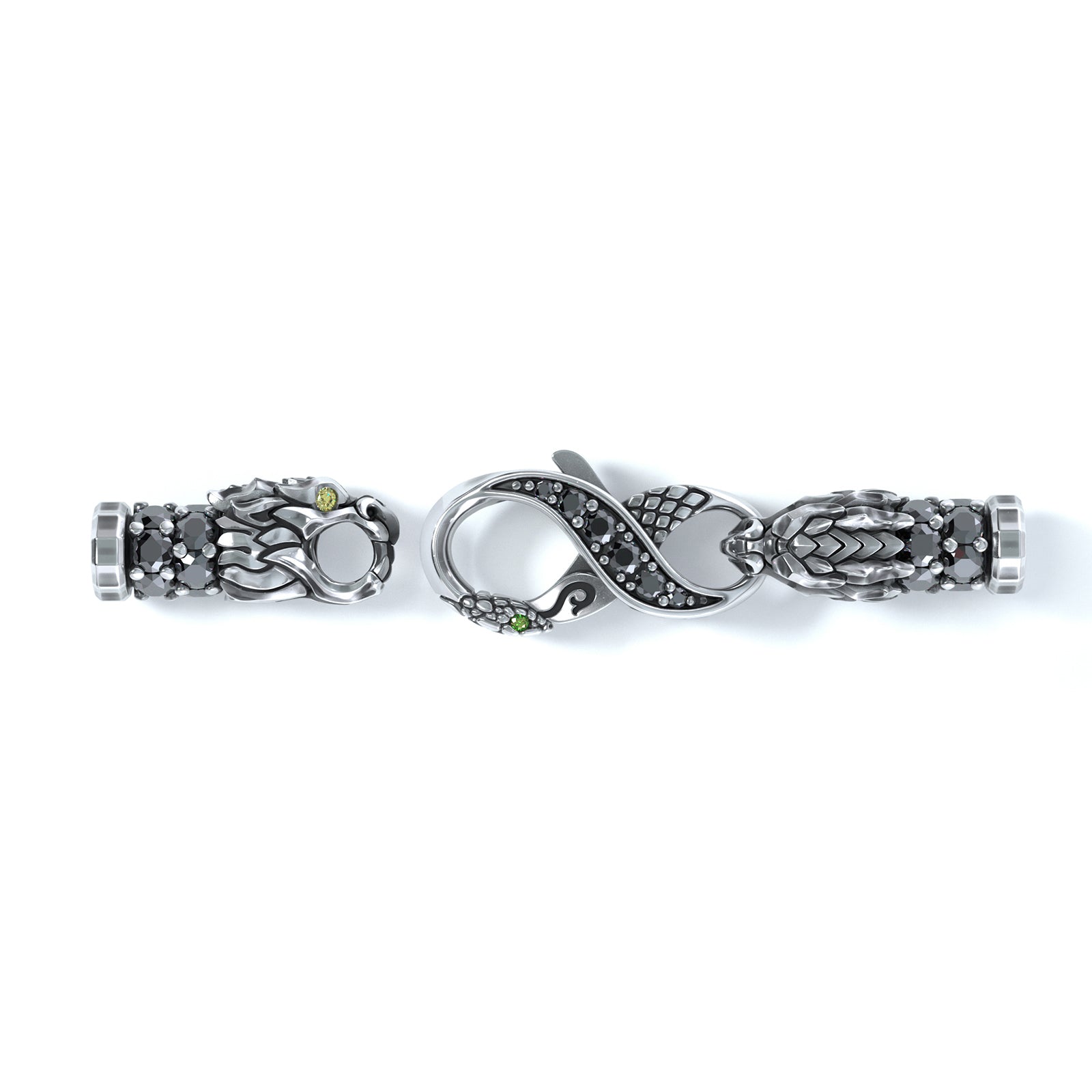 4mm Dragon King's Clasp, Silver