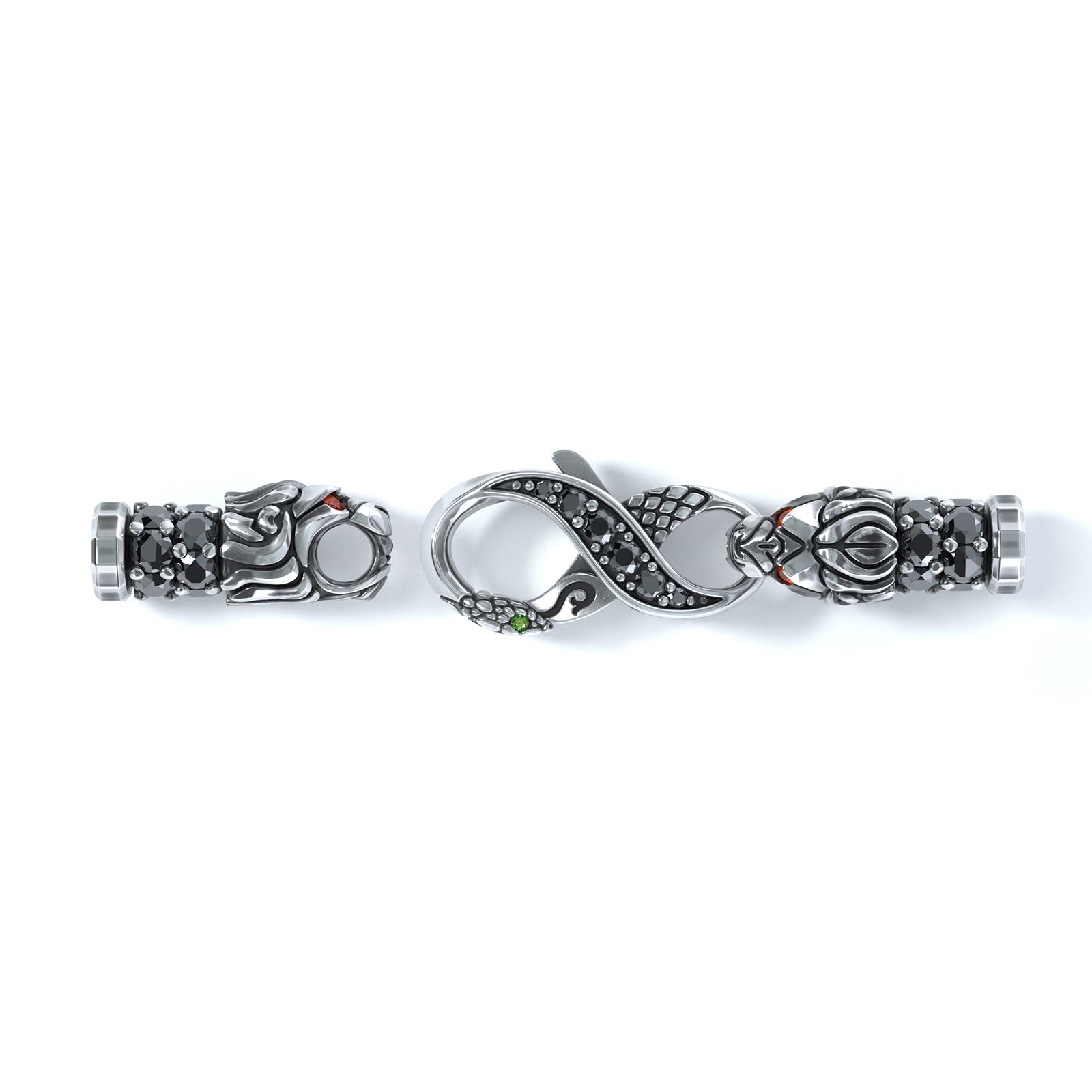 4mm Lion King's Clasp, Silver