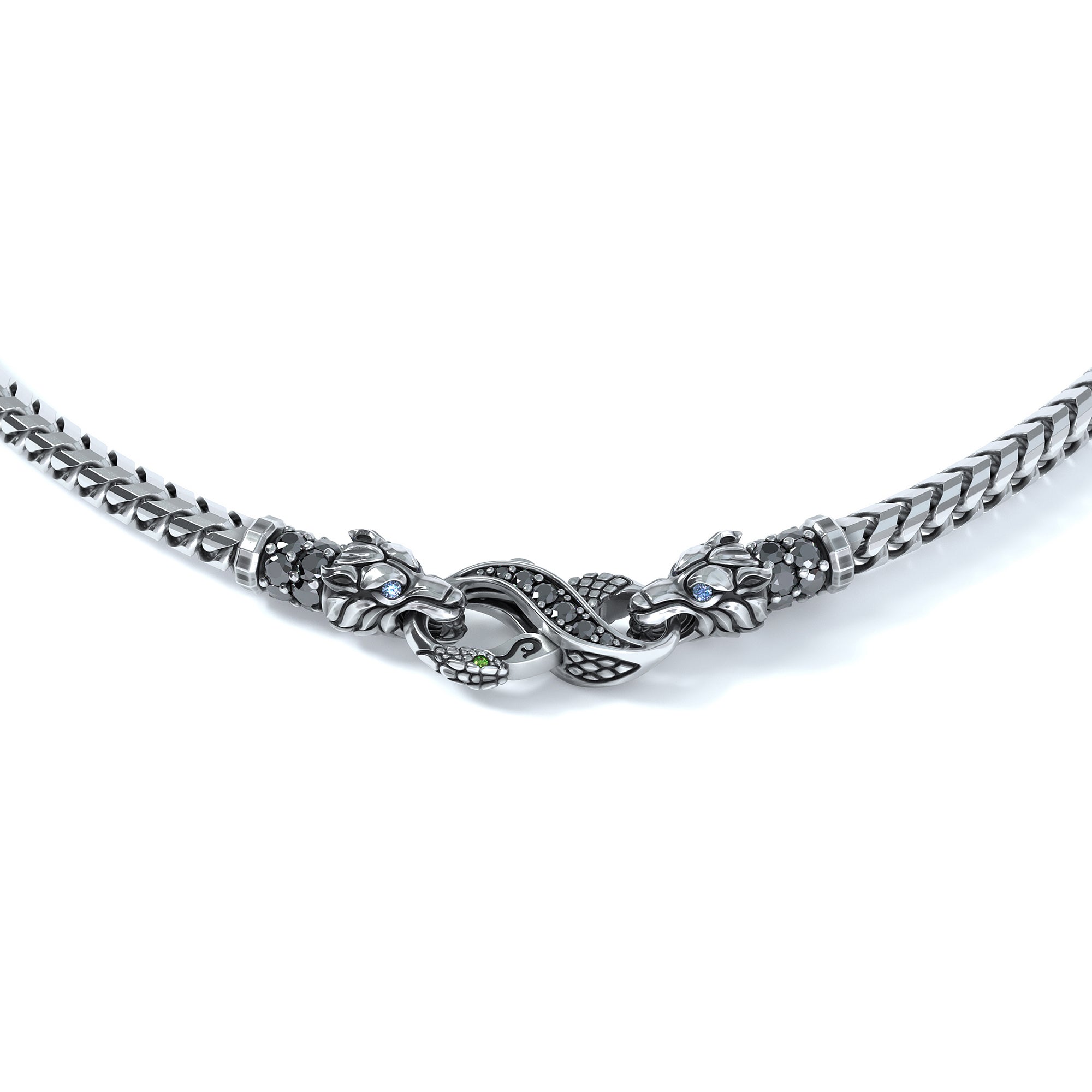 4mm Wolf King's Clasp, Silver