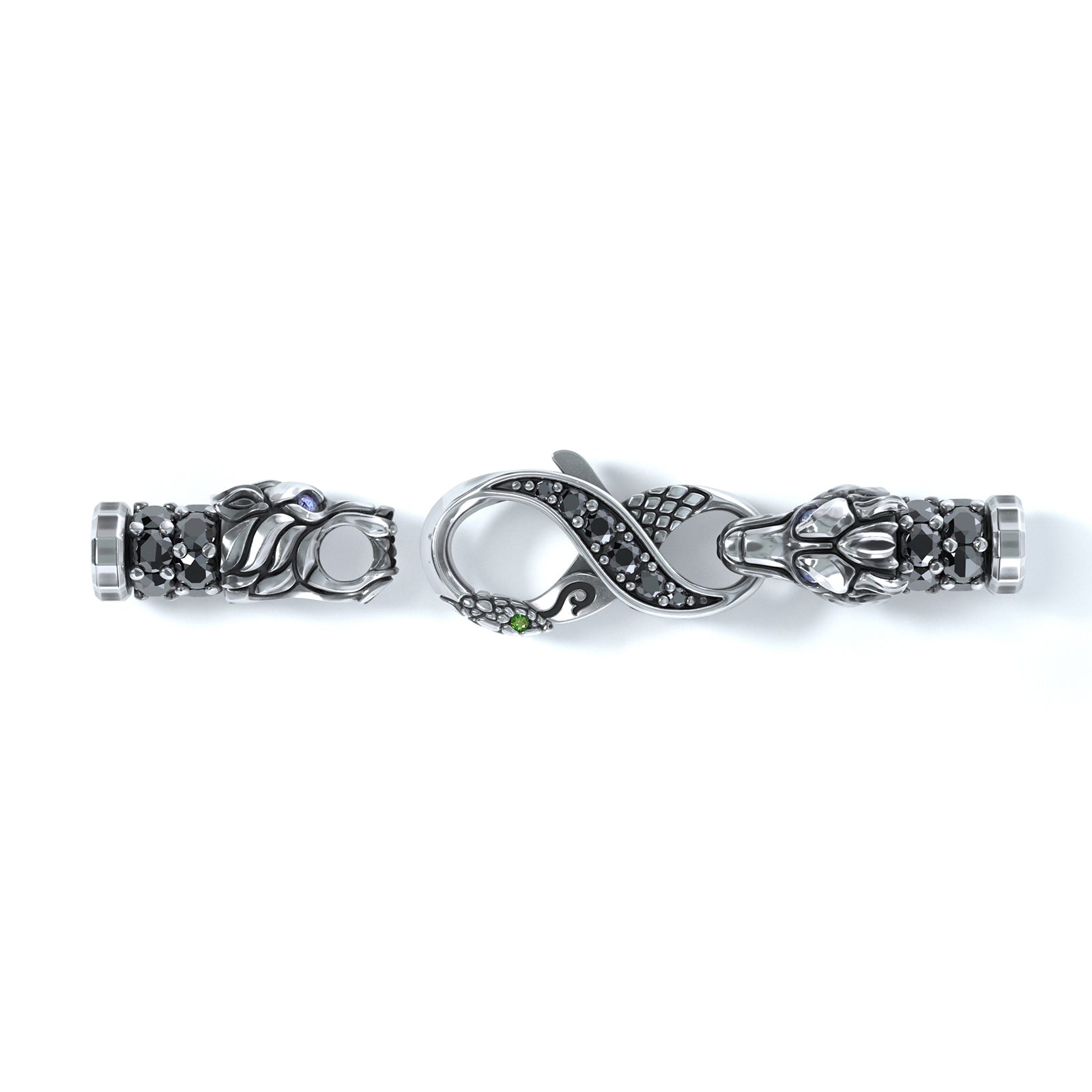4mm Wolf King's Clasp, Silver