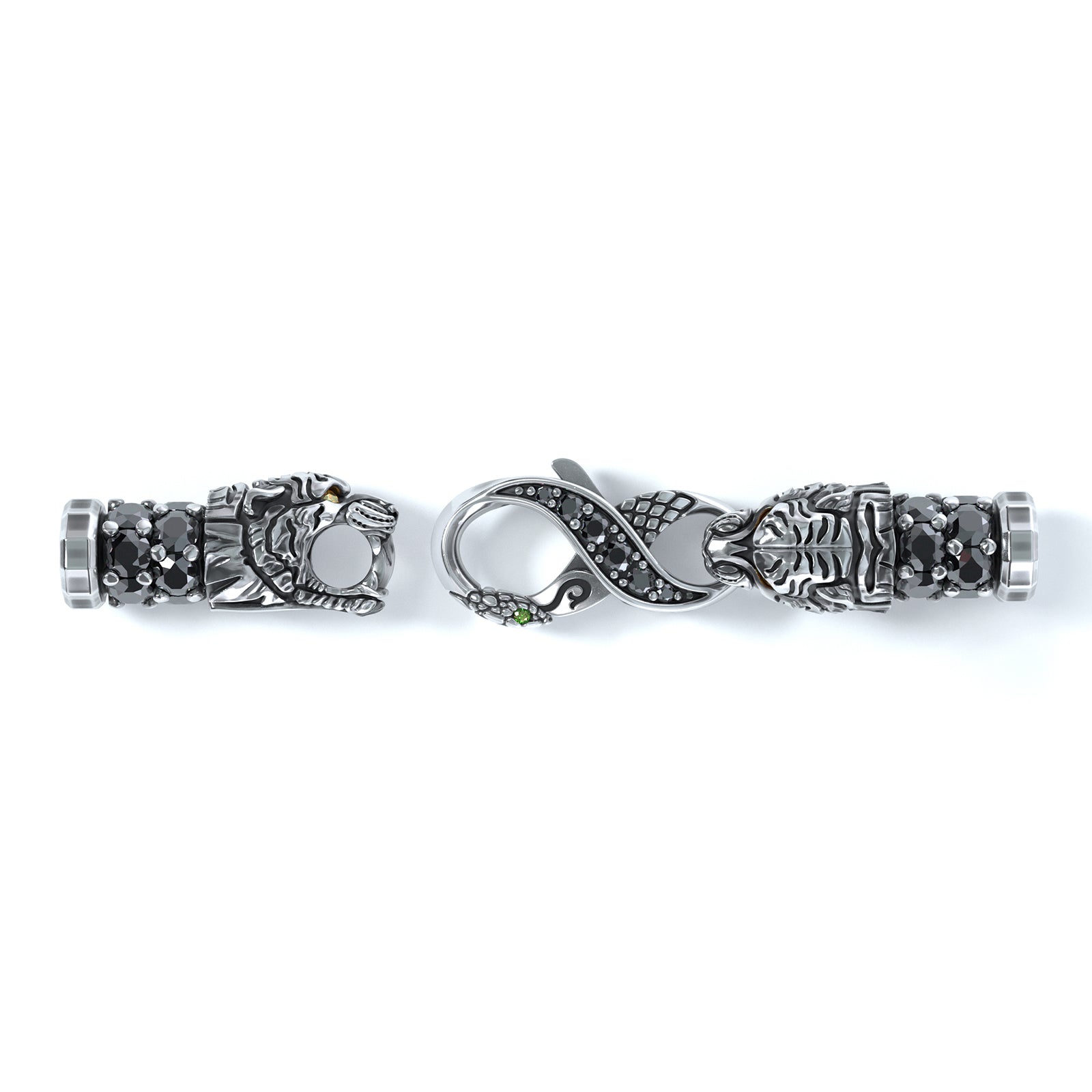 5mm Tiger King's Clasp, Silver