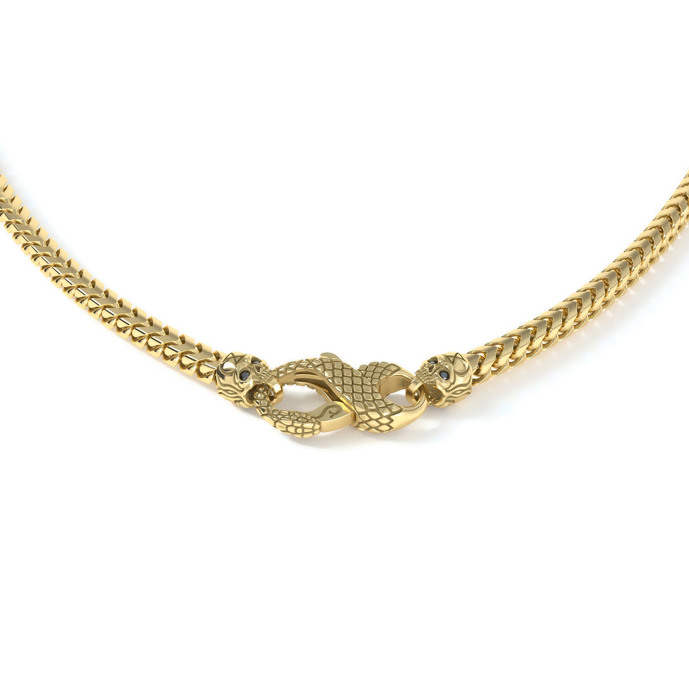 3mm Skull Signature Clasp, 10k Yellow Gold