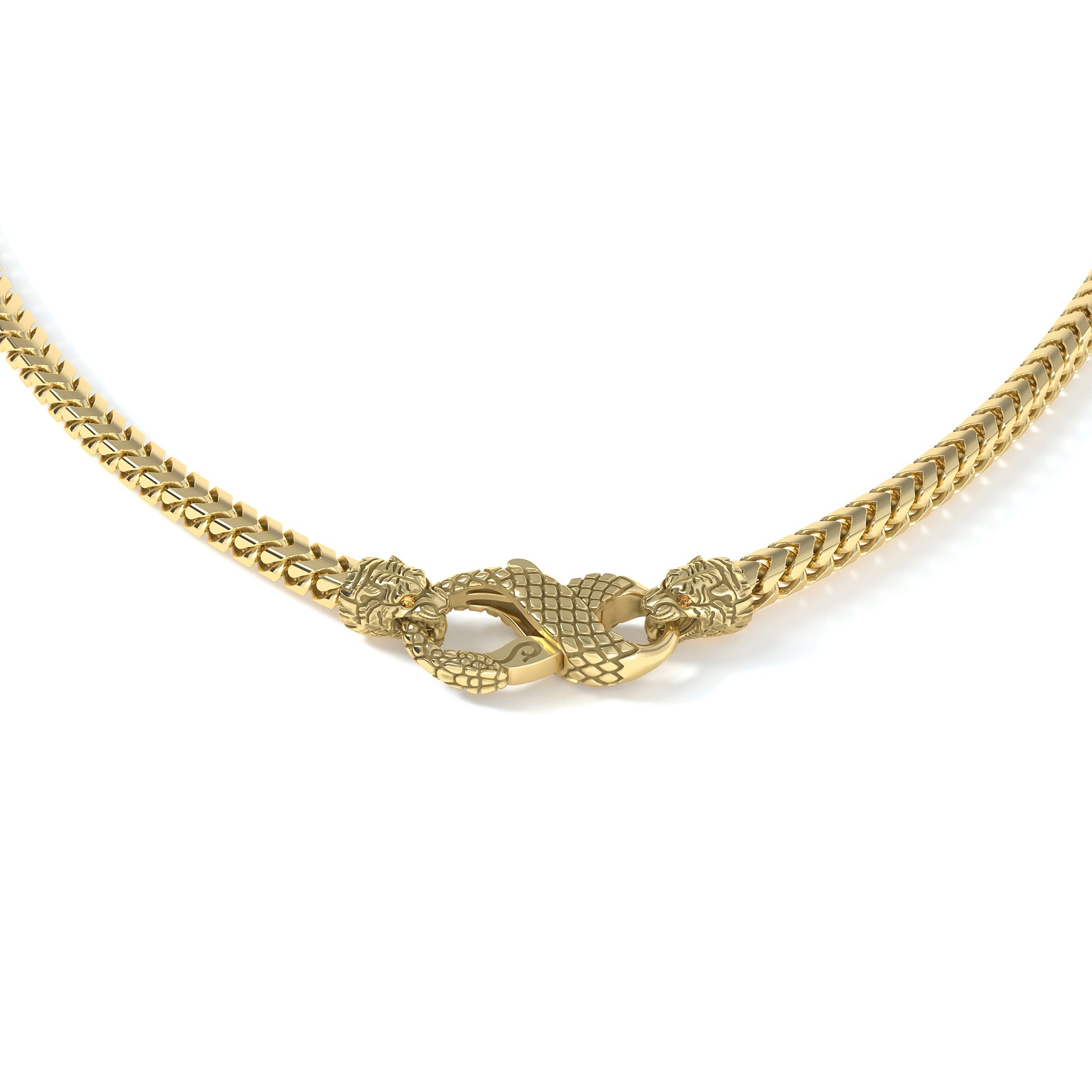 3mm Tiger Signature Clasp, 10k Yellow Gold