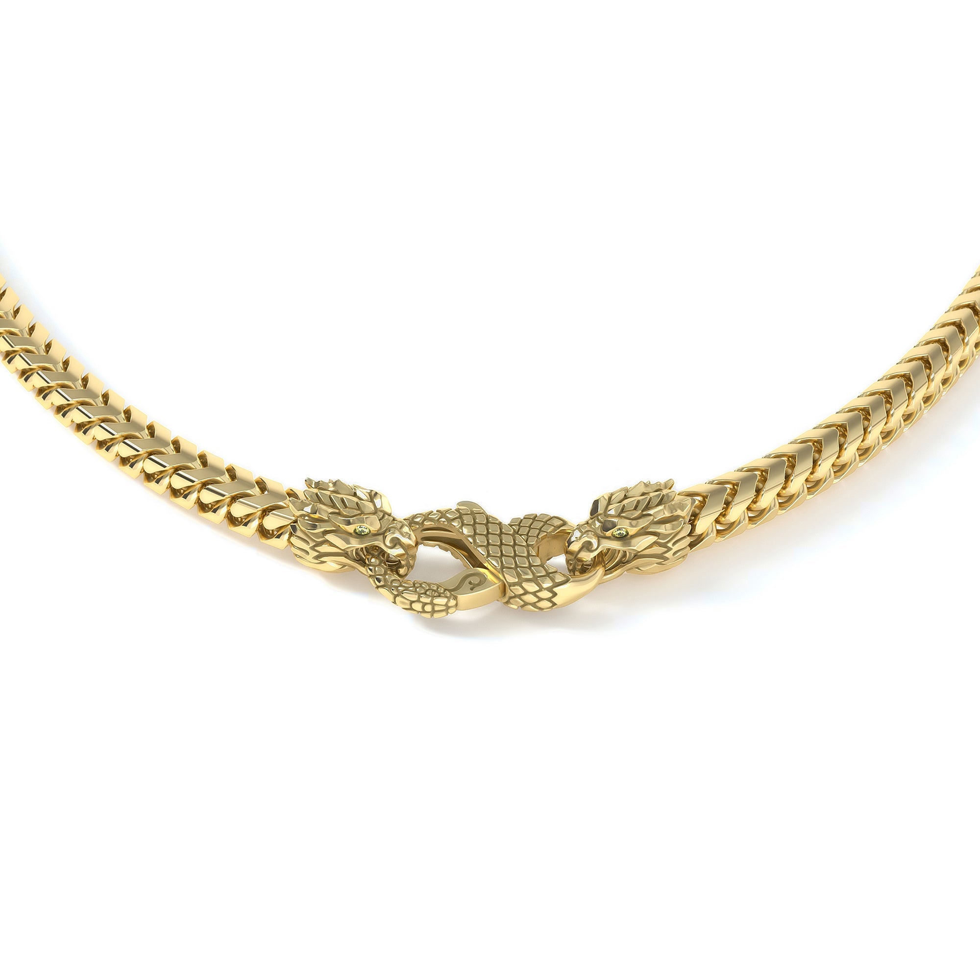 4mm Dragon Signature Clasp, 10k Yellow Gold