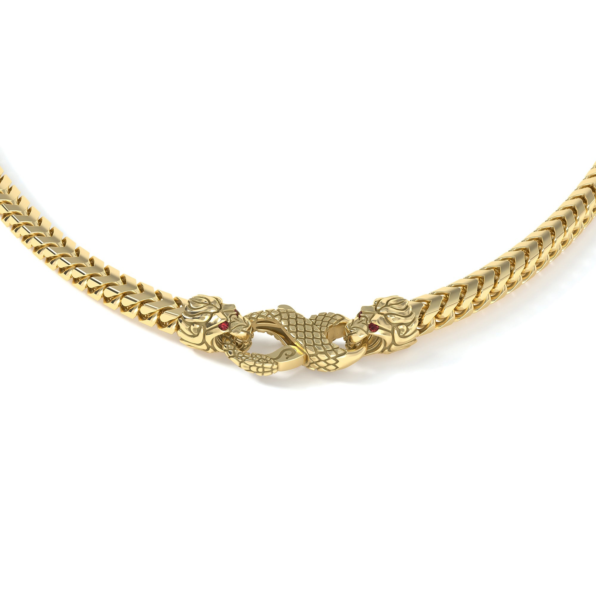 4mm Lion Signature Clasp, 10k Yellow Gold