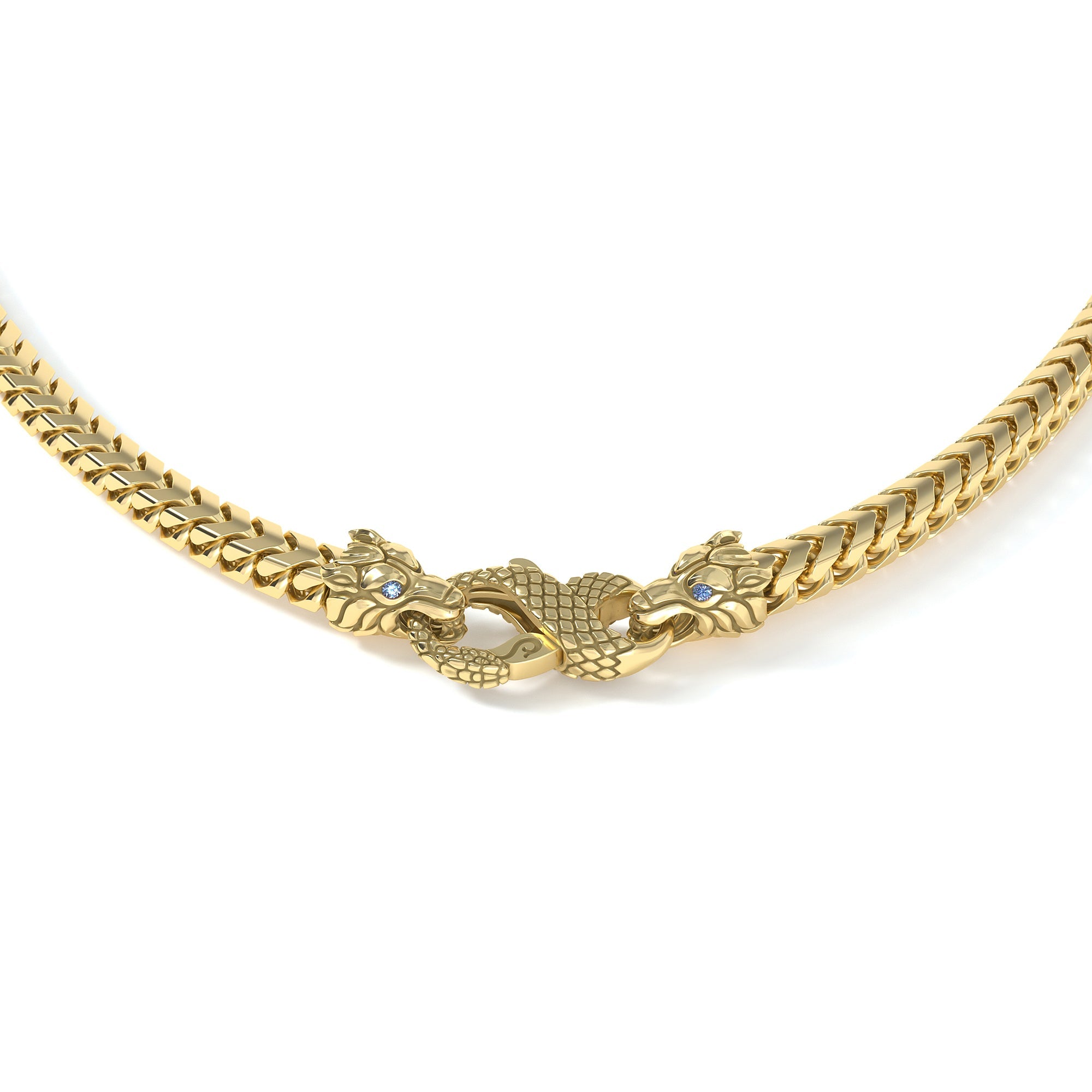4mm Wolf Signature Clasp, 18k Yellow Gold