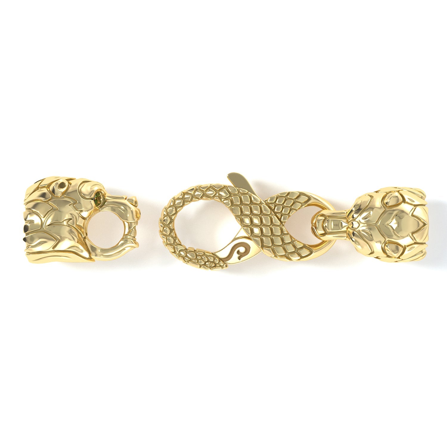 5mm Bear Signature Clasp, 14k Yellow Gold