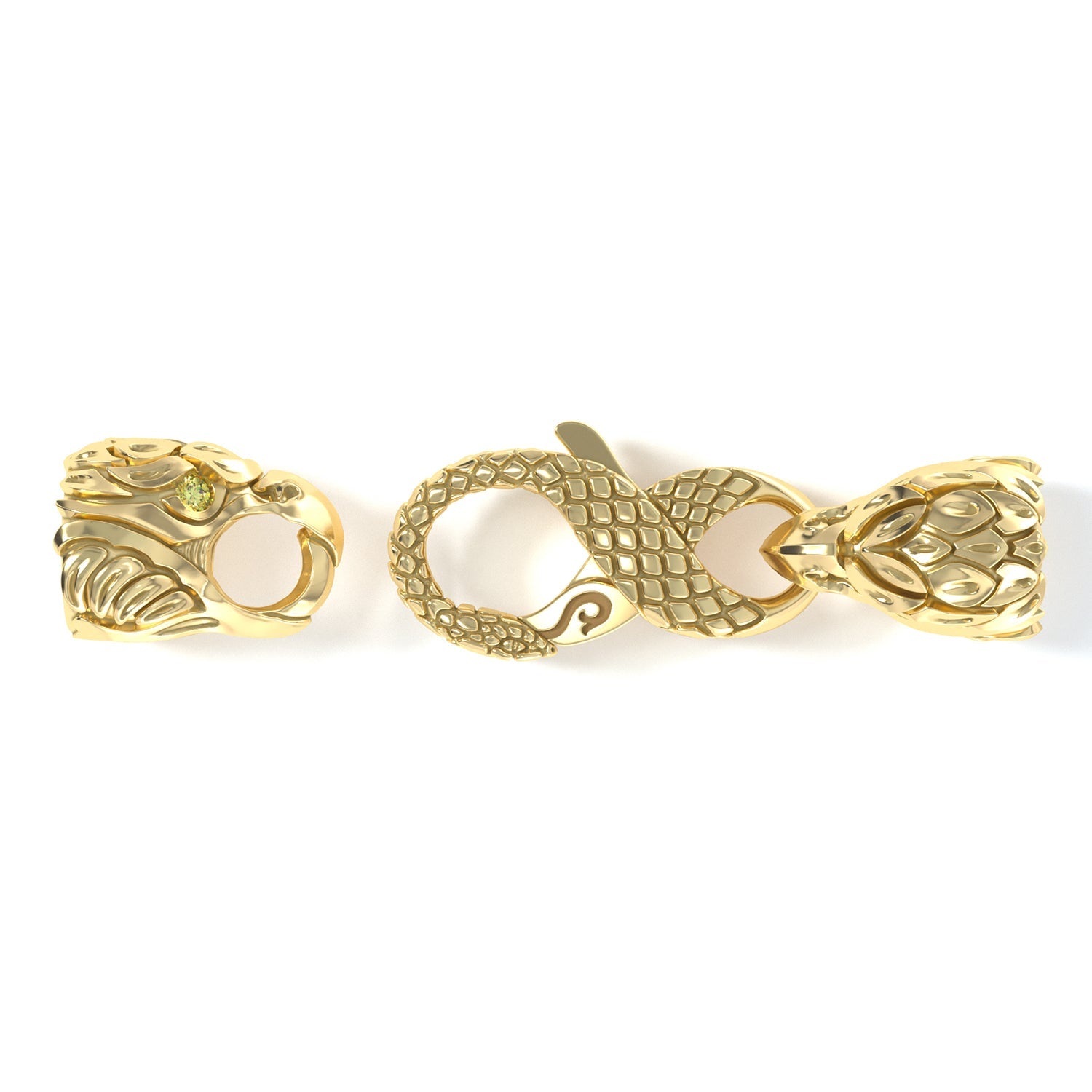 5mm Eagle Signature Clasp, 18k Yellow Gold