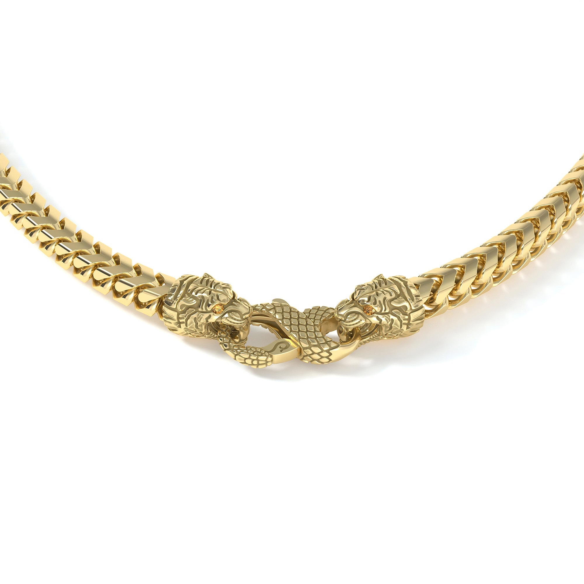 5mm Tiger Signature Clasp, 10k Yellow Gold