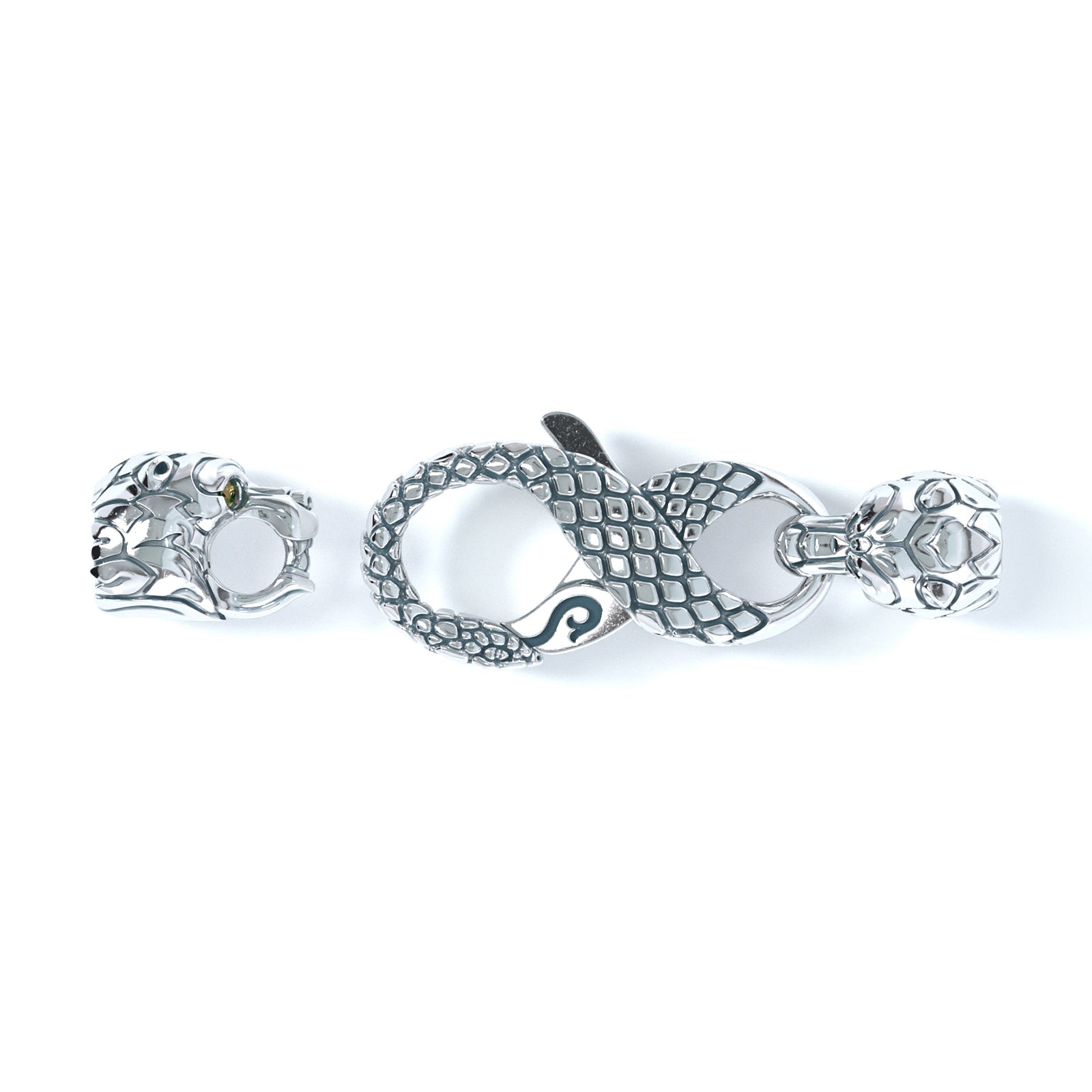 3mm Bear Signature Clasp, Platinum