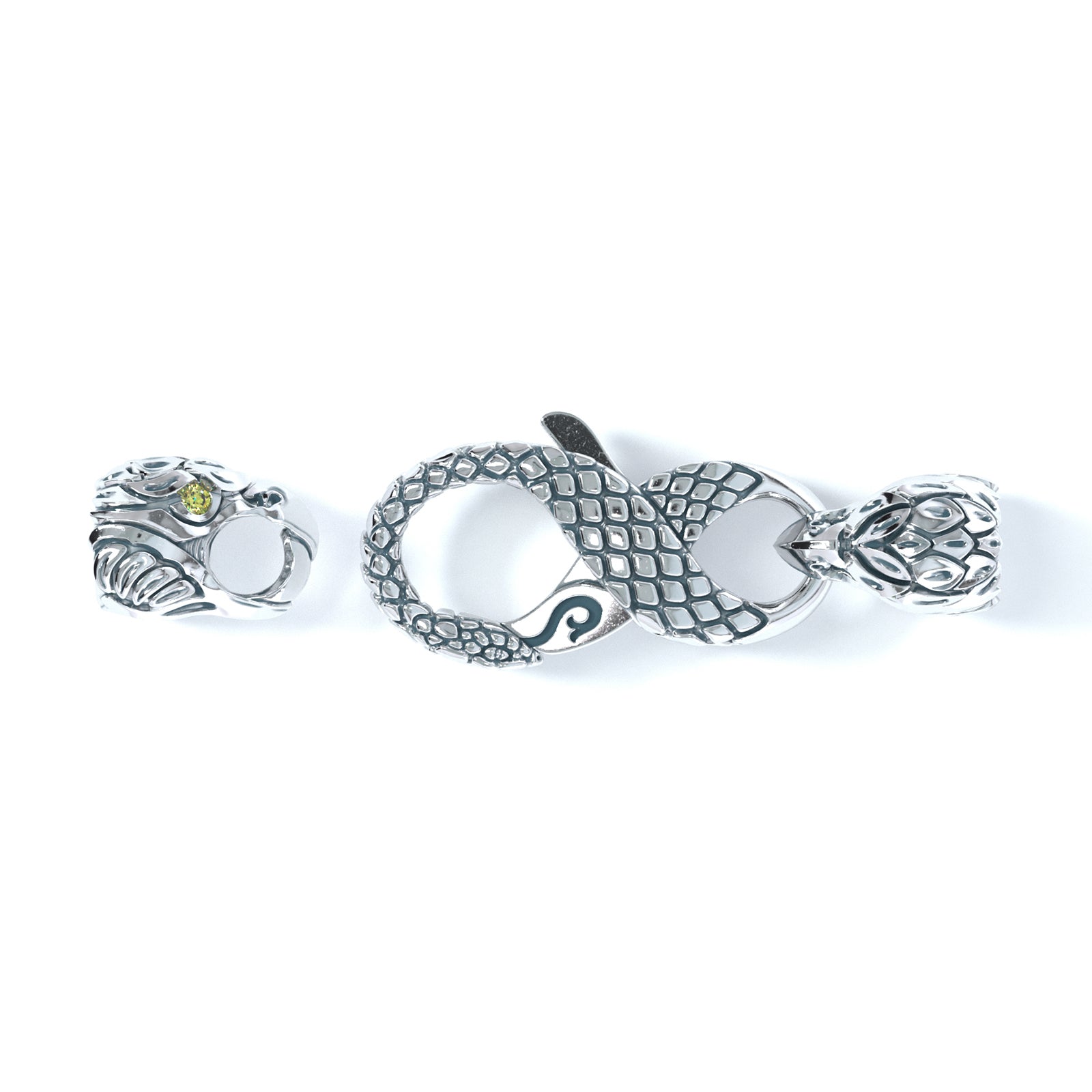 3mm Eagle Signature Clasp, Platinum