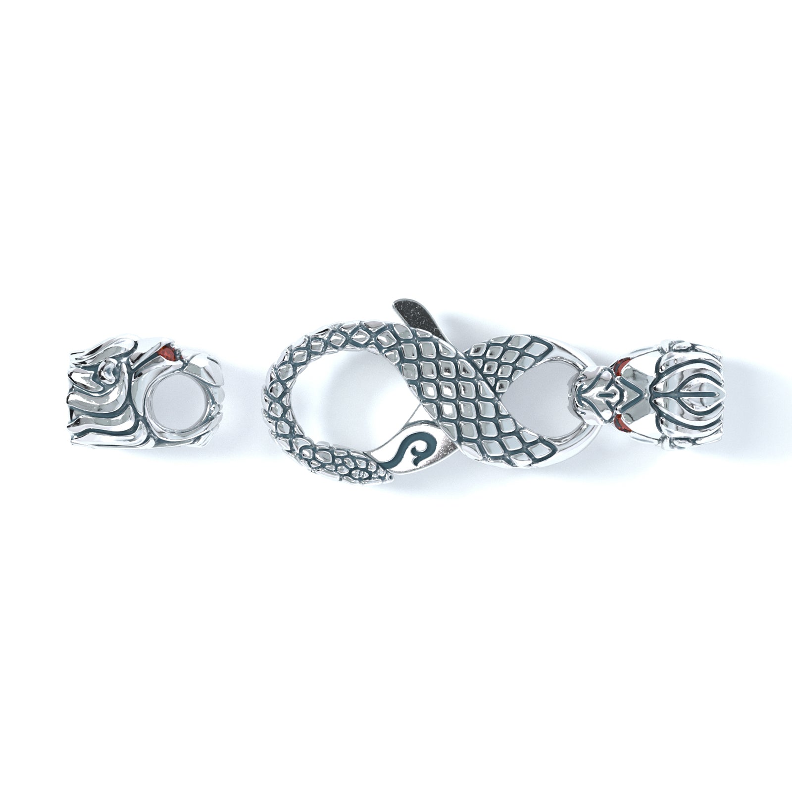 3mm Lion Signature Clasp, Platinum