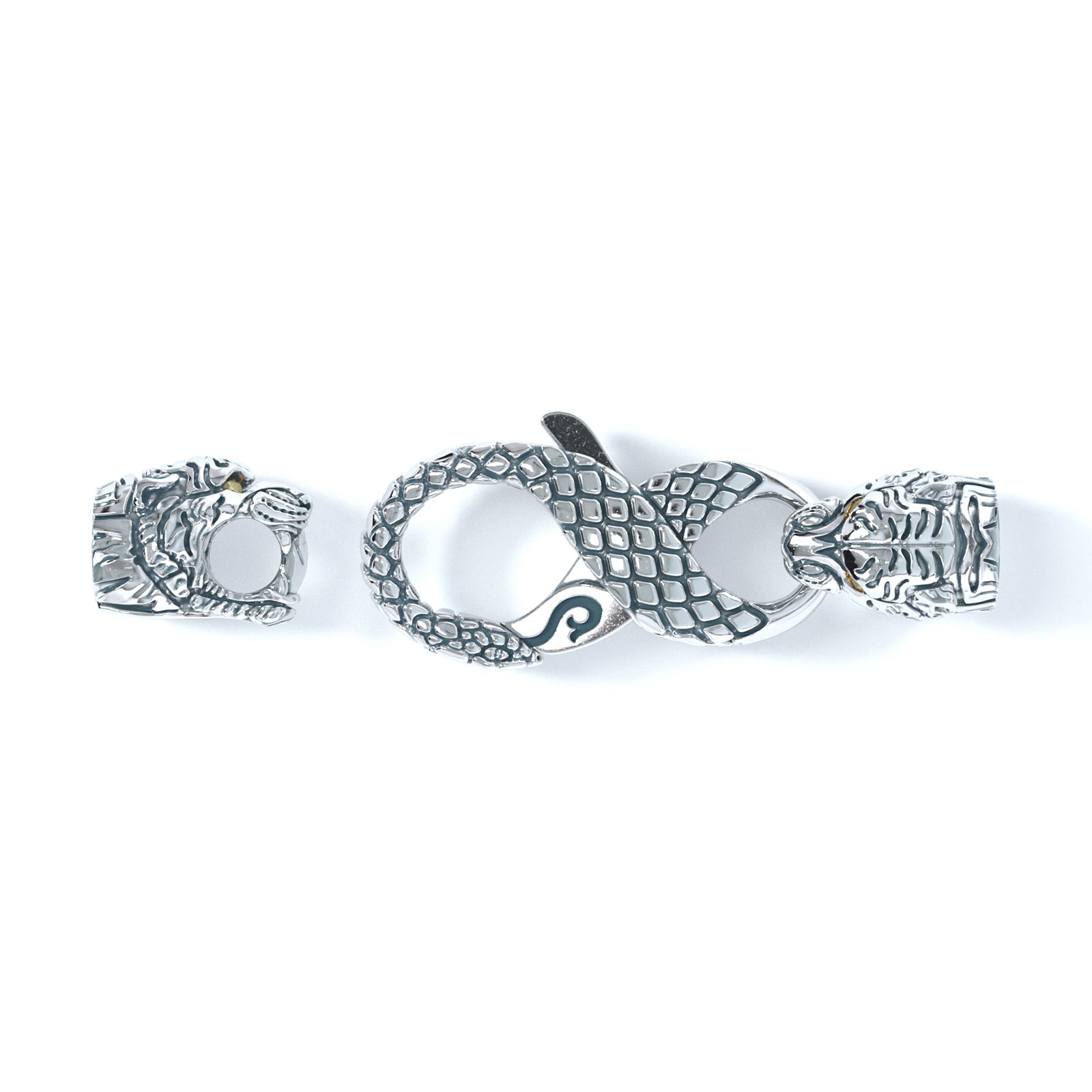 3mm Tiger Signature Clasp, Platinum