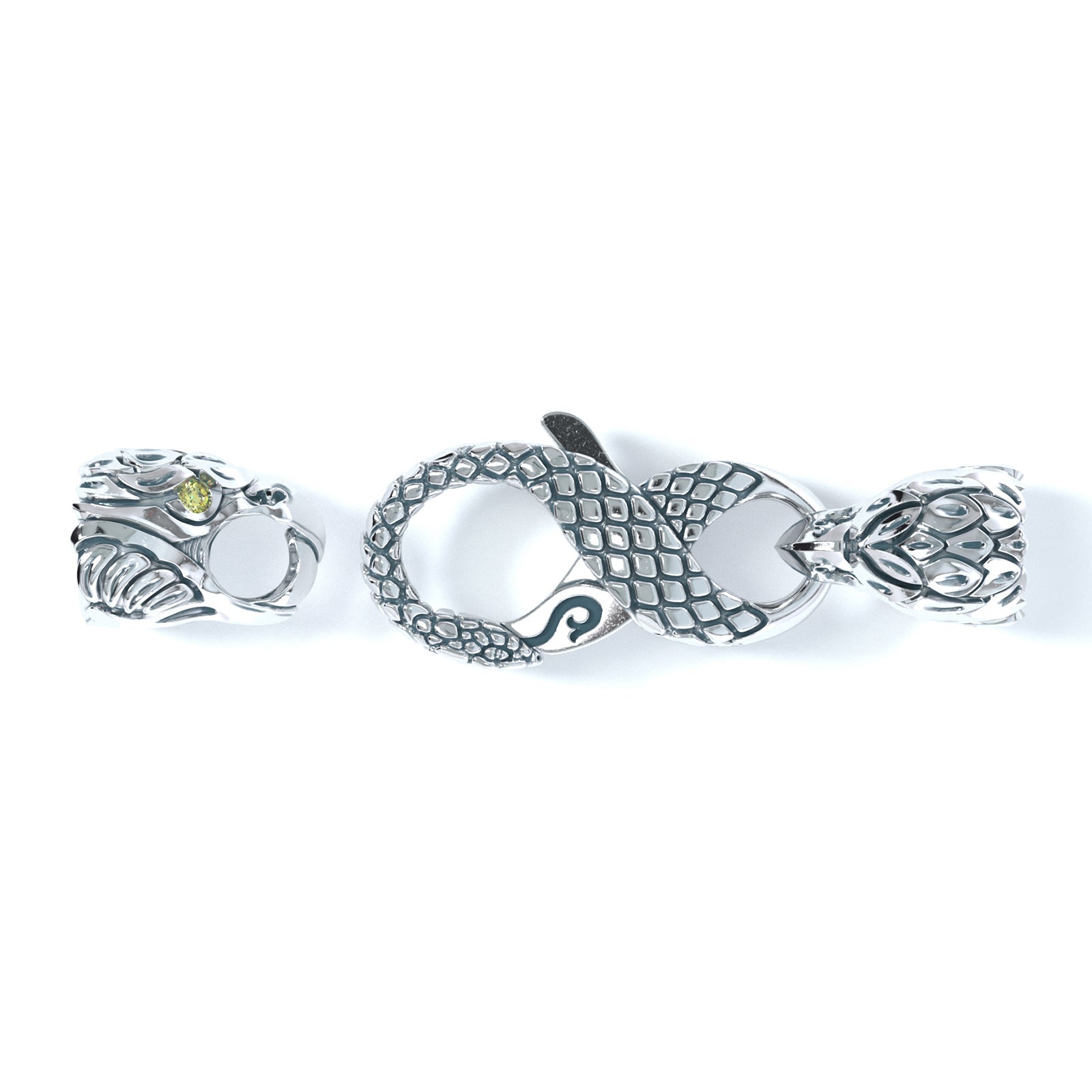 4mm Eagle Signature Clasp, Platinum
