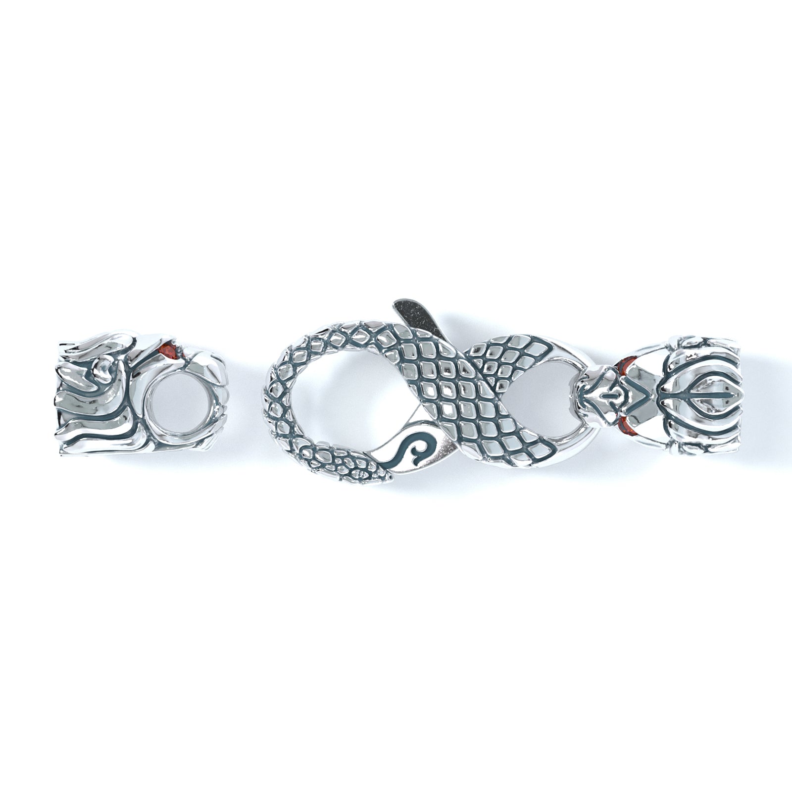 4mm Lion Signature Clasp, Platinum