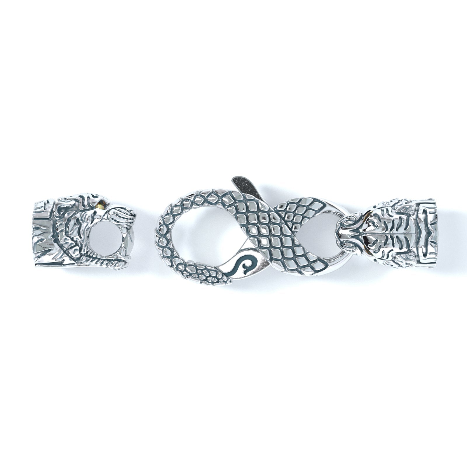 4mm Tiger Signature Clasp, Platinum