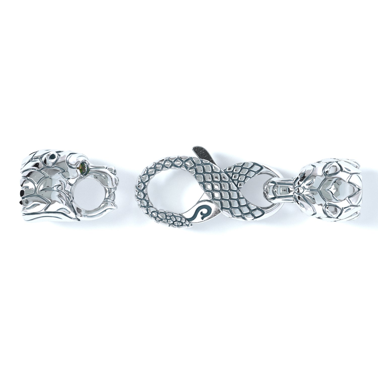5mm Bear Signature Clasp, Platinum