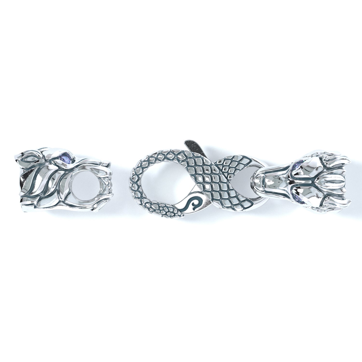 5mm Wolf Signature Clasp, Platinum