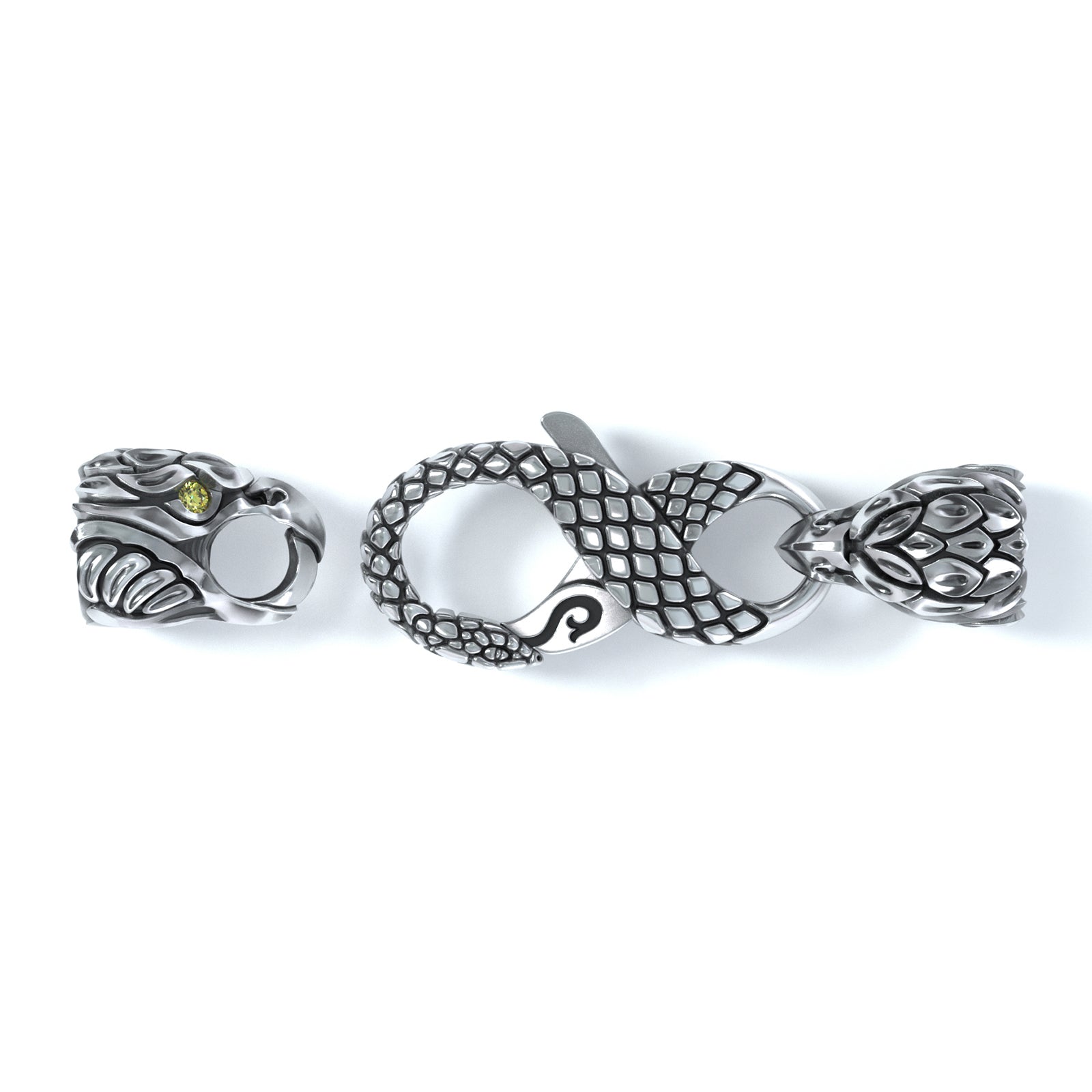 4mm Eagle Signature Clasp, Silver