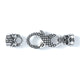 4mm Skull Signature Clasp, Silver