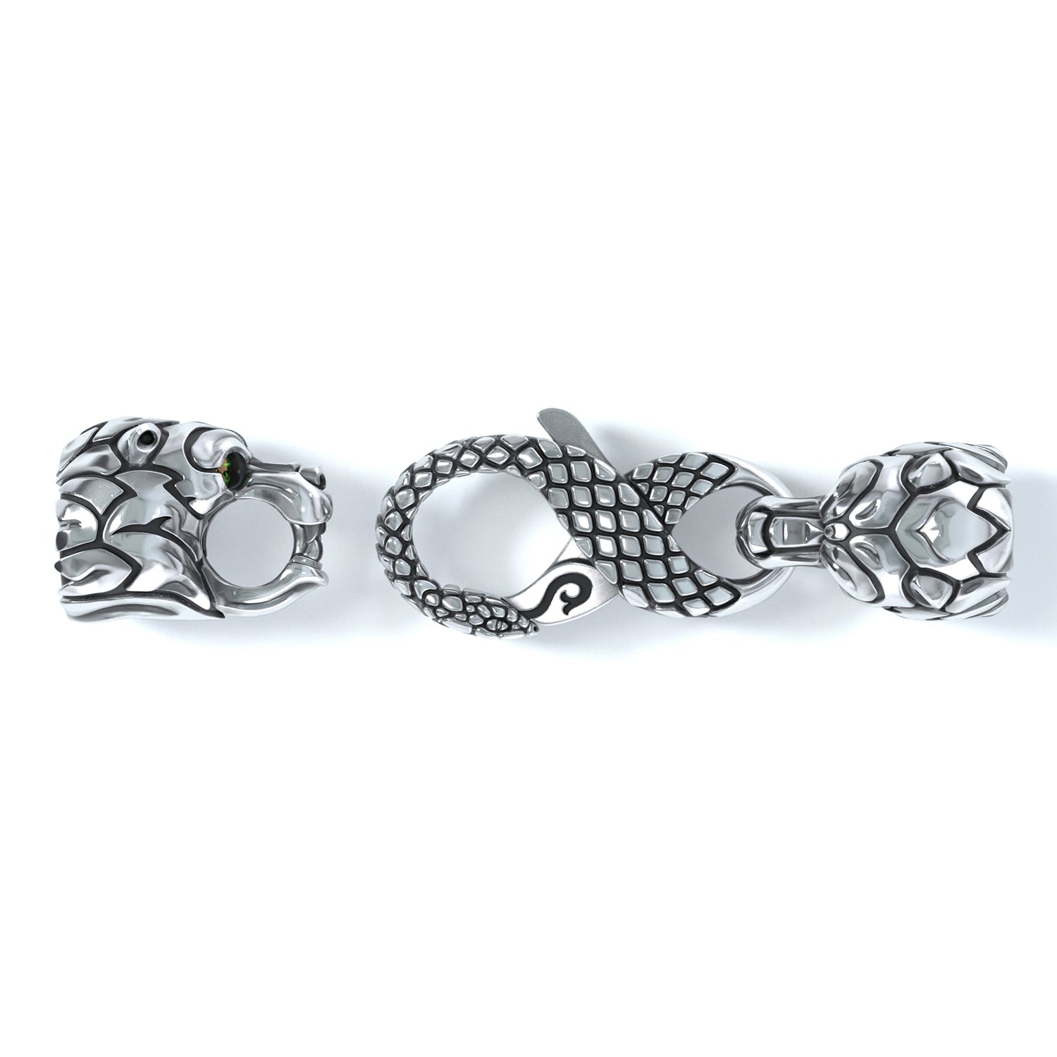 5mm Bear Signature Clasp, Silver