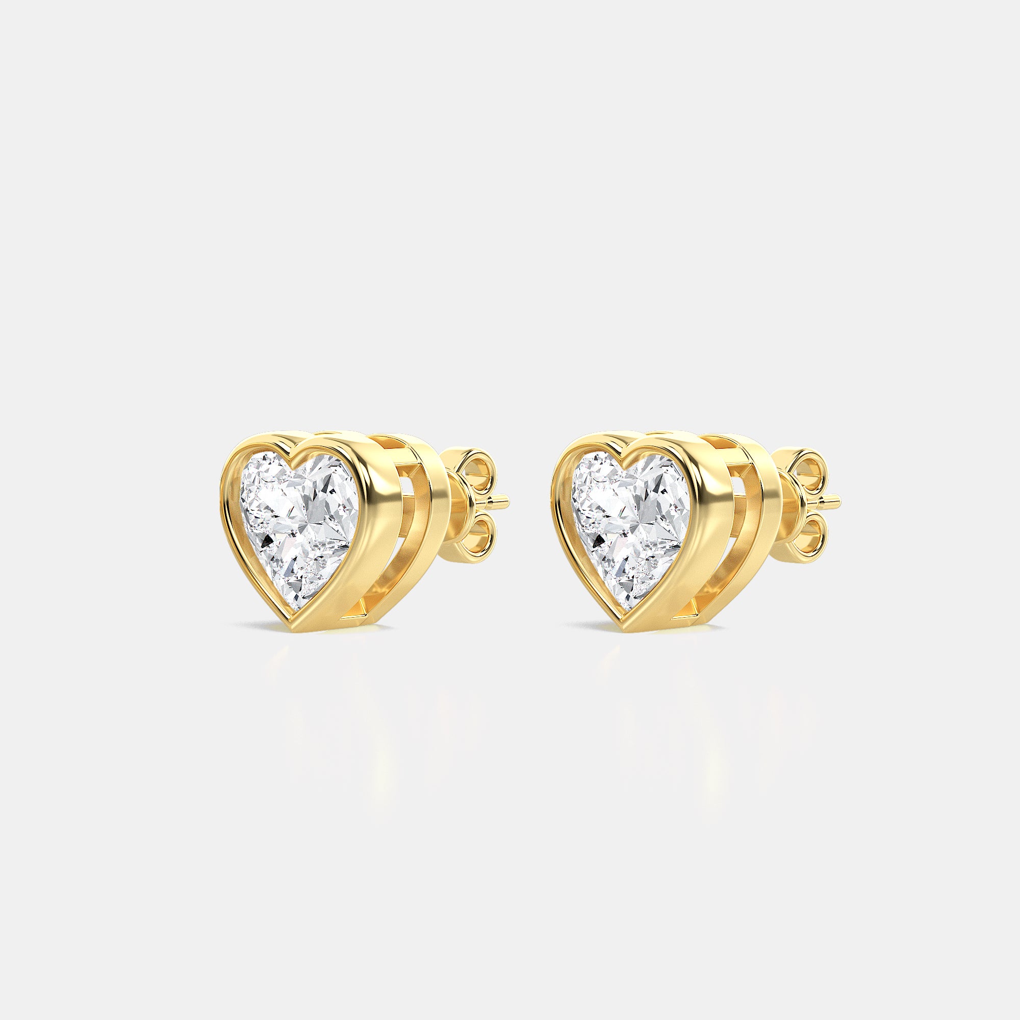 HEART BEZEL STUDS