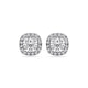 SQUARE CUSHION HALO EARRINGS