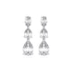 GRADUATING OVAL AND PEAR TEAR DROP EARRINGS, 3.00 CTW