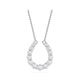 ROUND DIAMOND HORSESHOE PENDANT