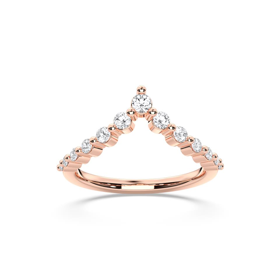 ROUND V-SHAPE WEDDING BAND