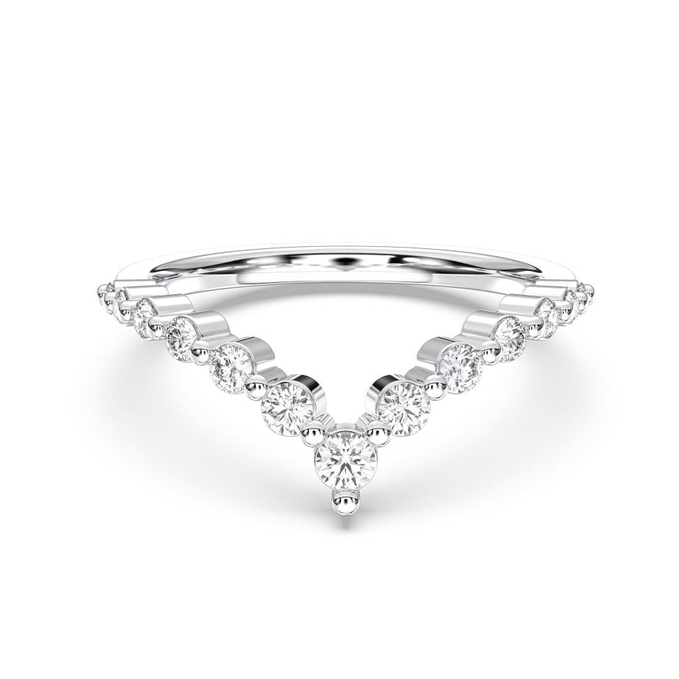 ROUND V-SHAPE WEDDING BAND