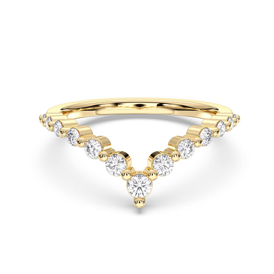 ROUND V-SHAPE WEDDING BAND