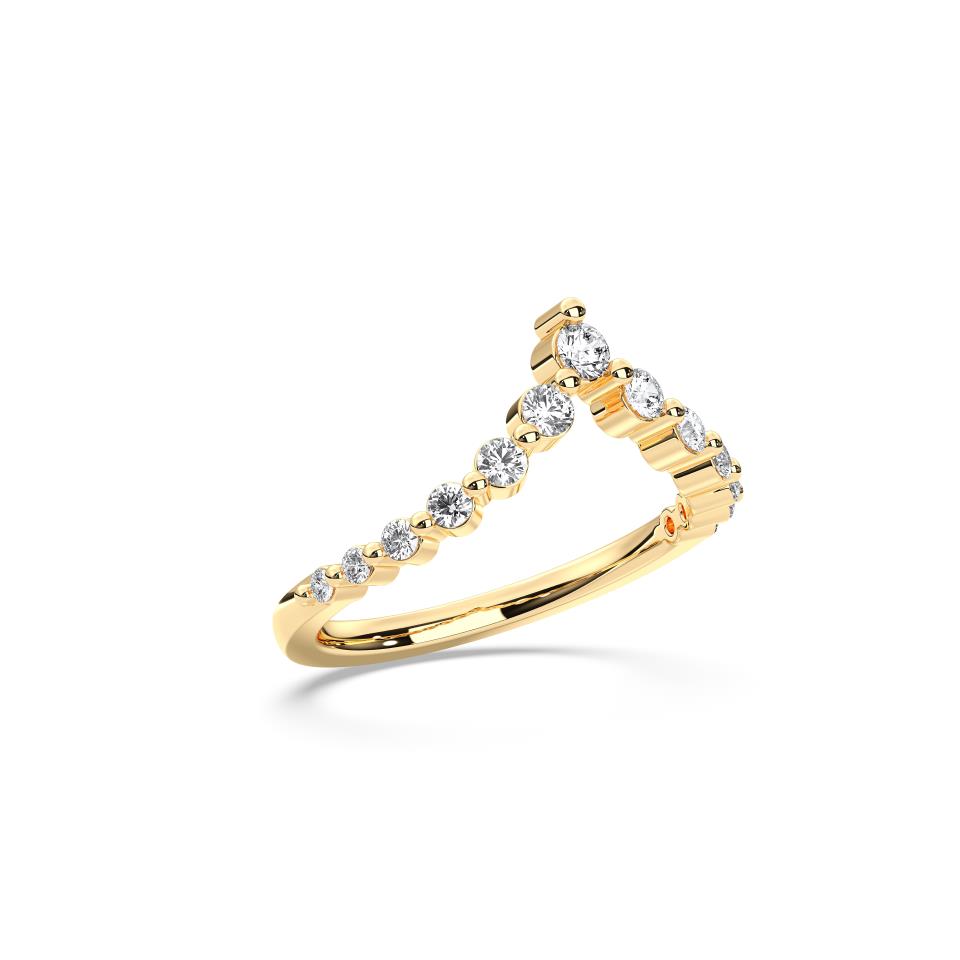 ROUND V-SHAPE WEDDING BAND
