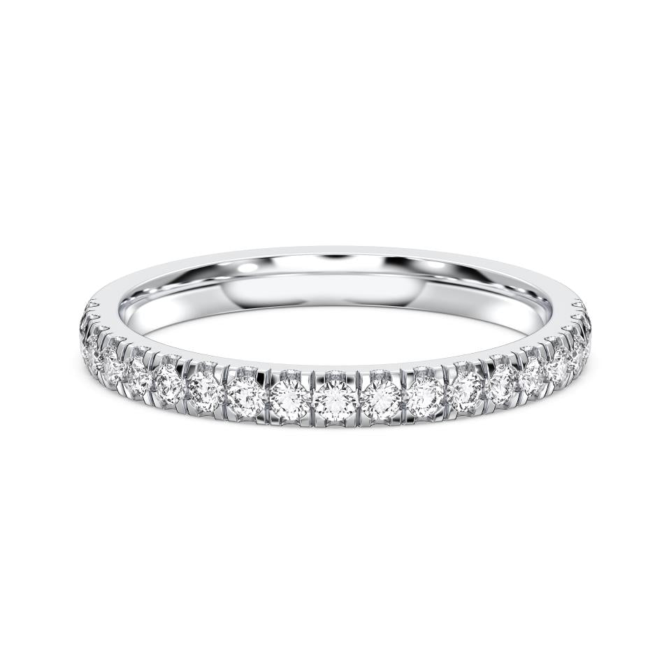 14K HALO MATCHING WEDDING BAND, 0.45 CTW