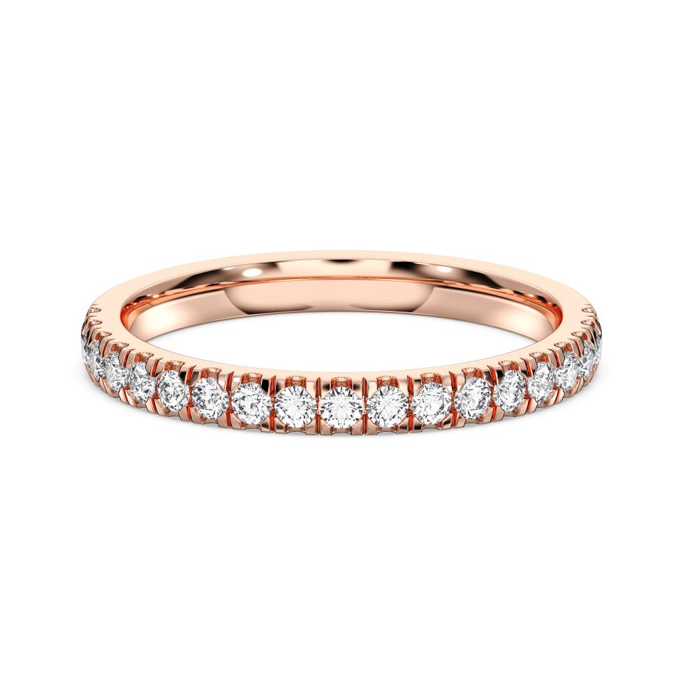 14K HALO MATCHING WEDDING BAND, 0.45 CTW