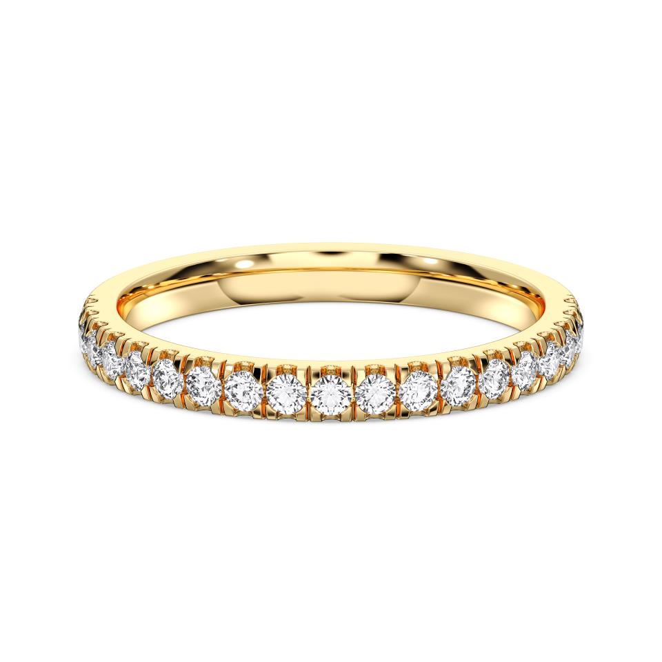 14K HALO MATCHING WEDDING BAND, 0.45 CTW