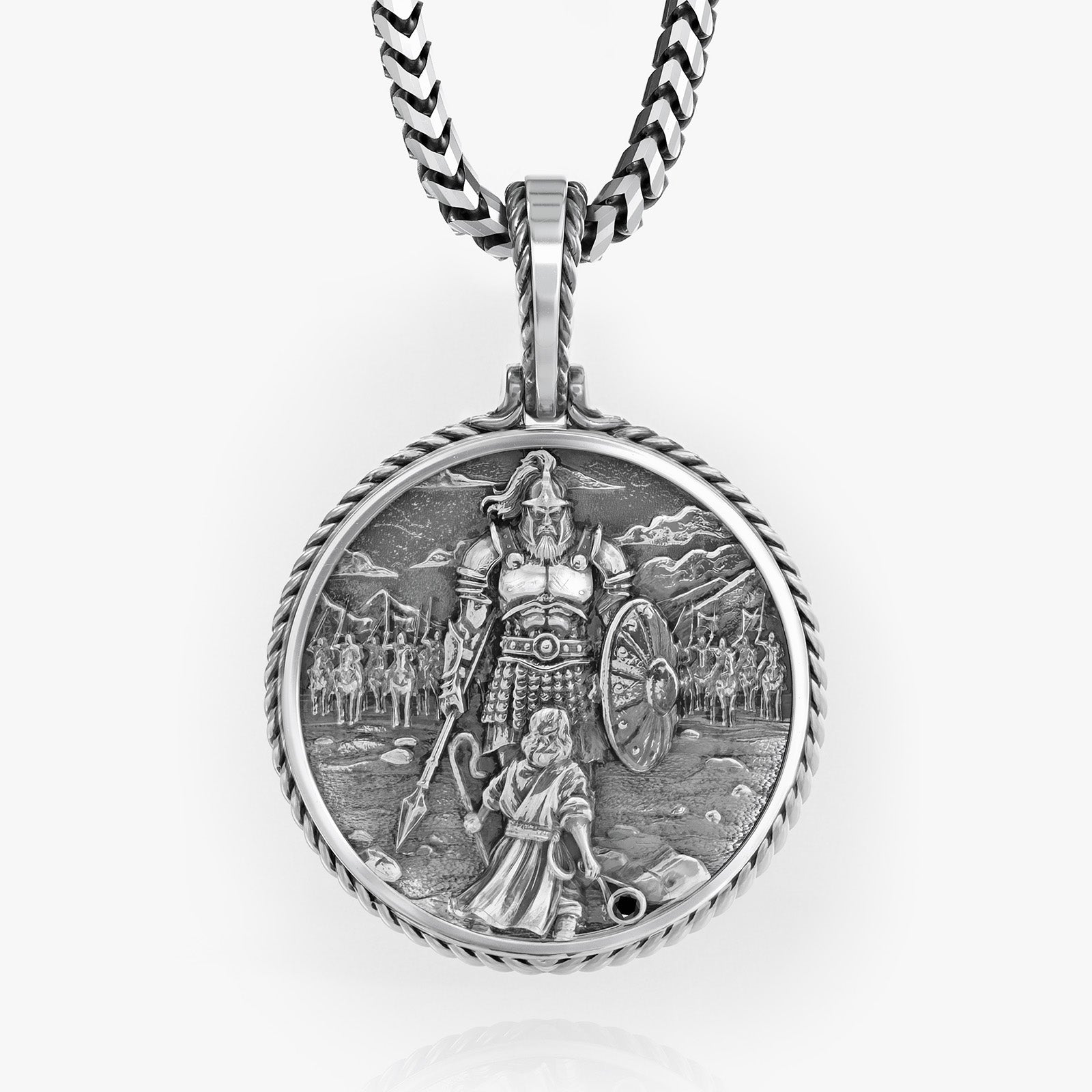TRIUMPH, Silver David & Goliath Pendant