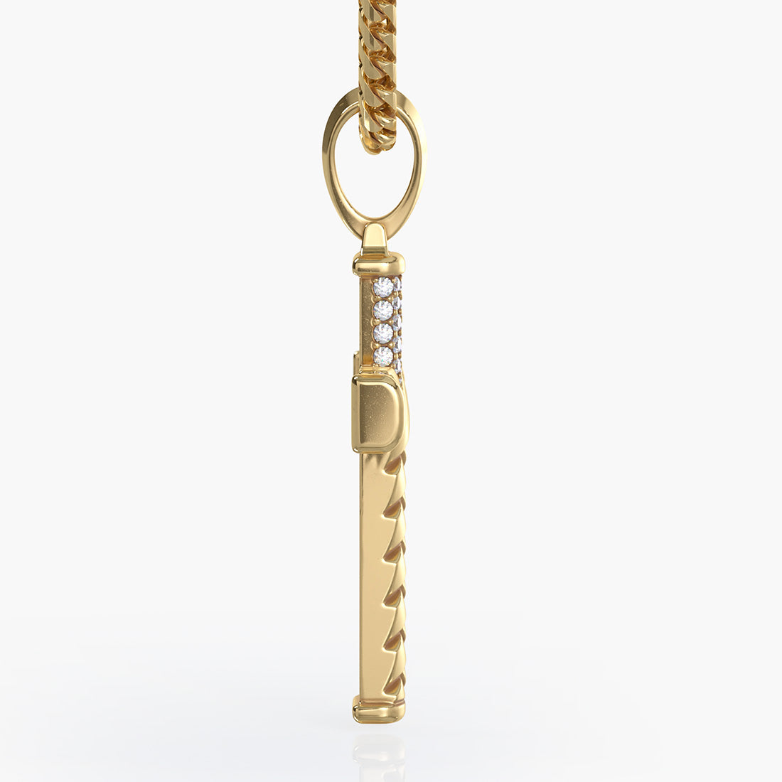 DESTINY, Gold Cross Pendant with Diamonds