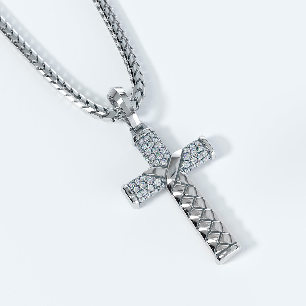 DESTINY, Platinum Cross Pendant with Diamonds