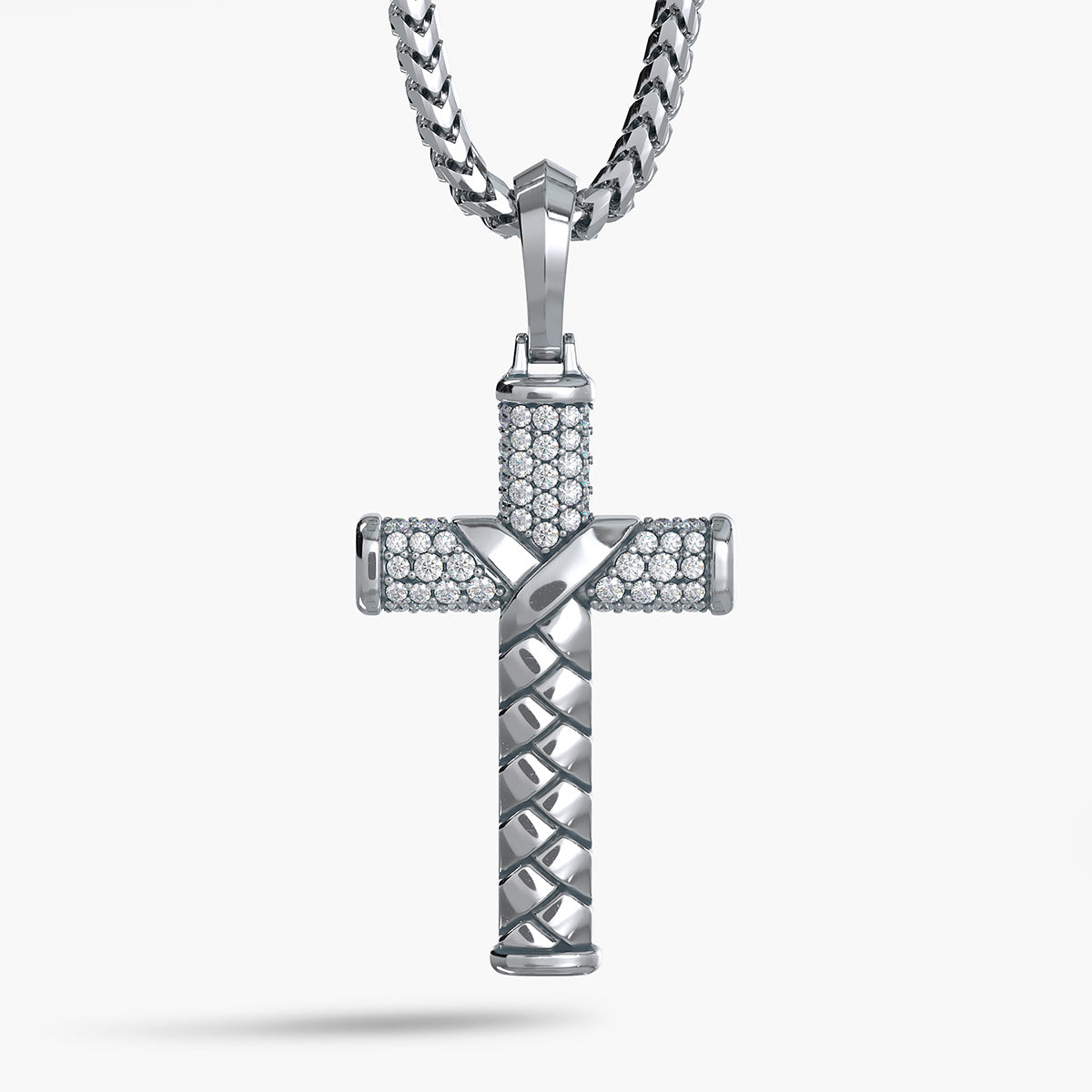 DESTINY, Platinum Cross Pendant with Diamonds