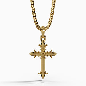Solid Gold Cross necklace pendant