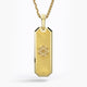 Flower of Life, Gold Tag Pendant