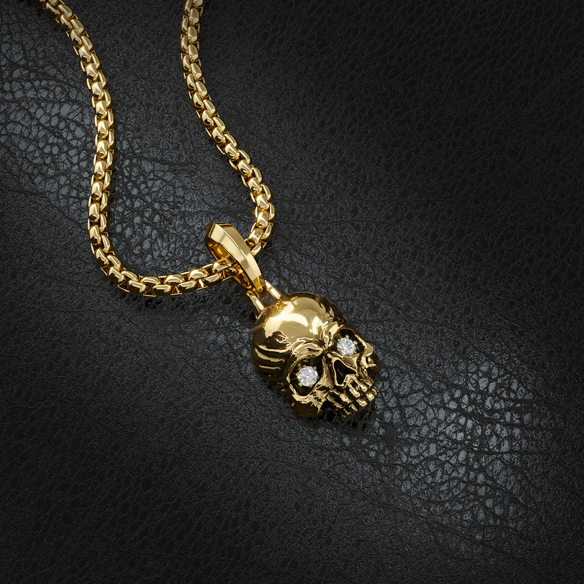 Gold Necklace Diamond Skull Jewelry The Calavera Sugar Skull