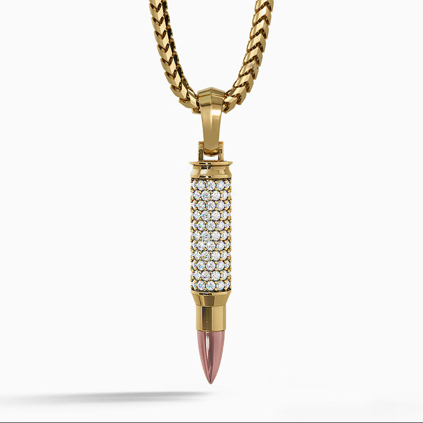 Bullet, Diamond Pendant