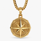 Voyager, Solid Gold Compass Pendant