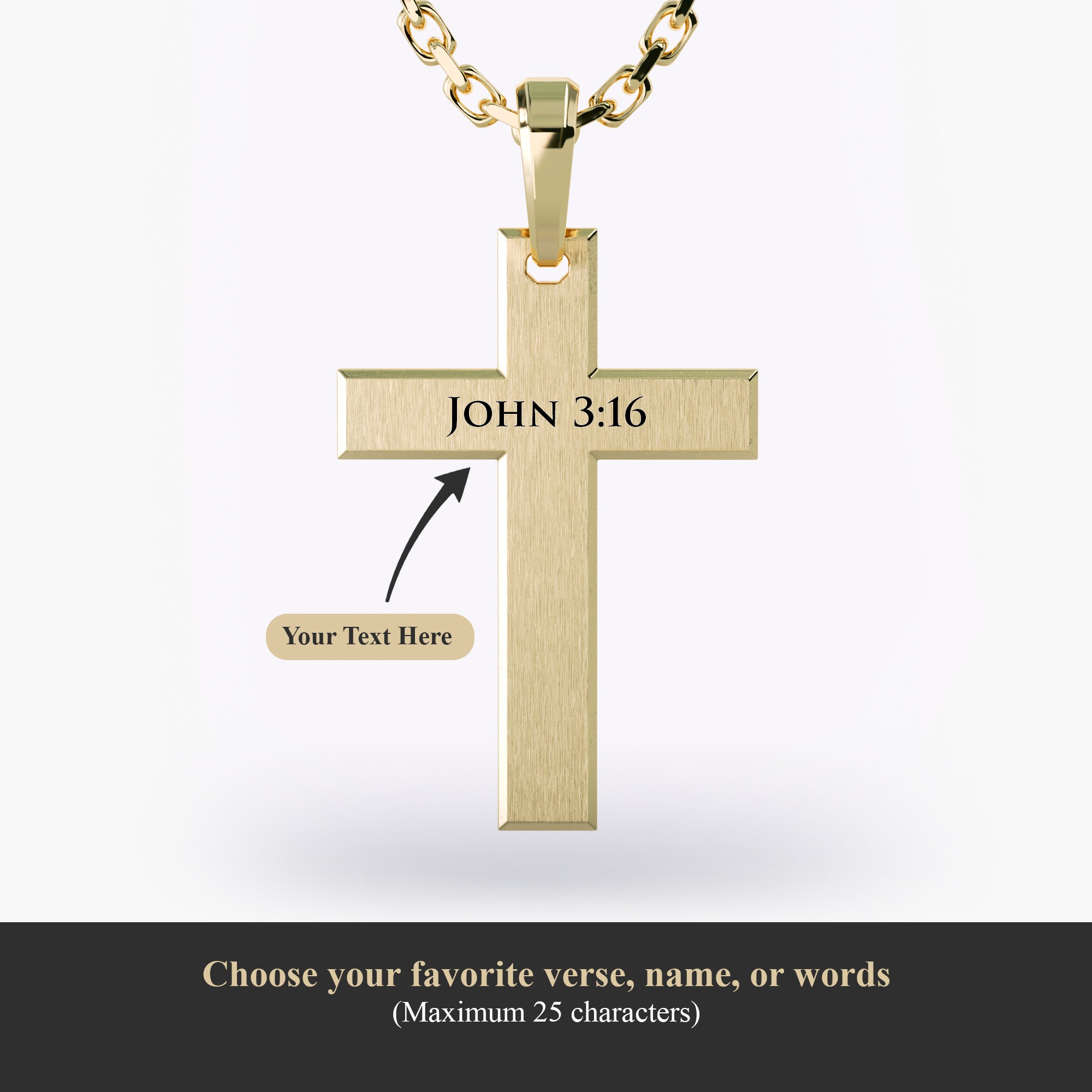 Personalized Gold Crucifix