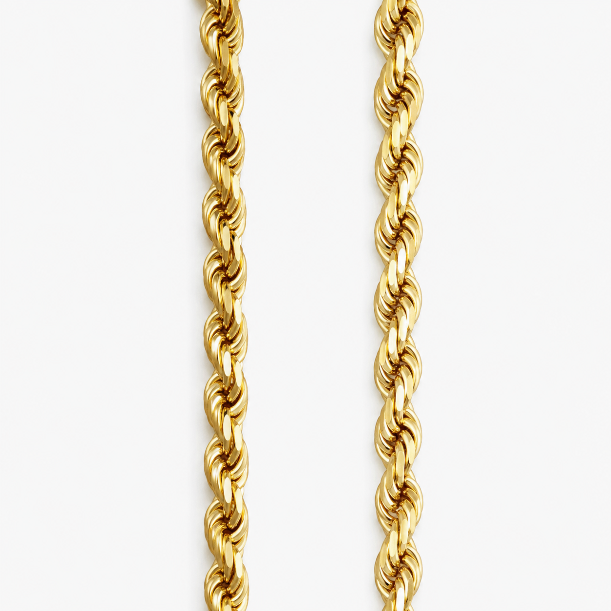 2.5mm Diamond Cut Rope Chain, 14k Yellow Gold