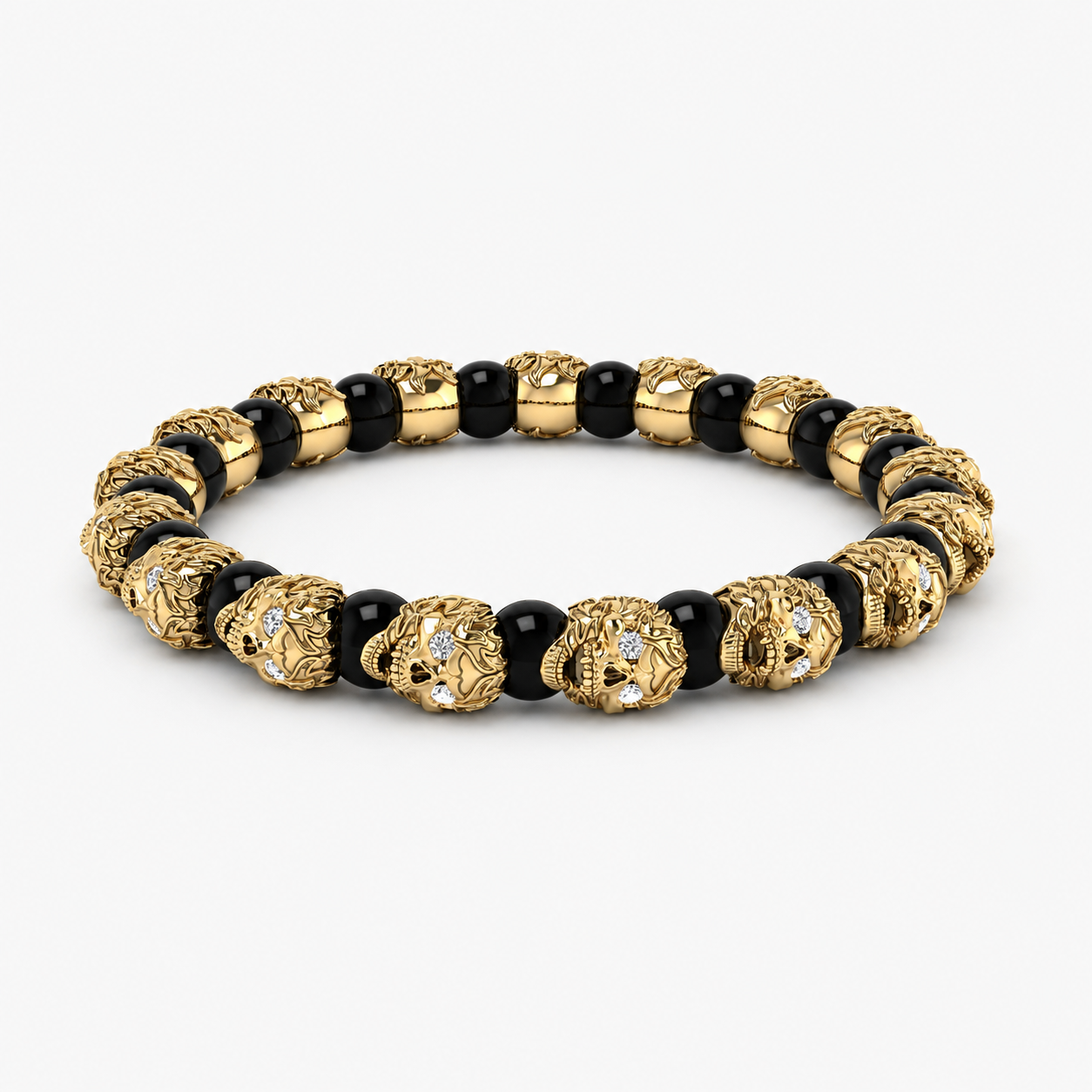 Blaze, Gold Skull Bracelet