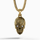 Carpe Diem, Gold Skull Pendant with Diamonds